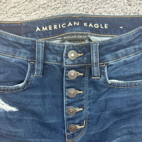 American Eagle Jeans Womens 2 Long Super Hi Rise Jegging Next Level Stretch - Picture 2 of 6